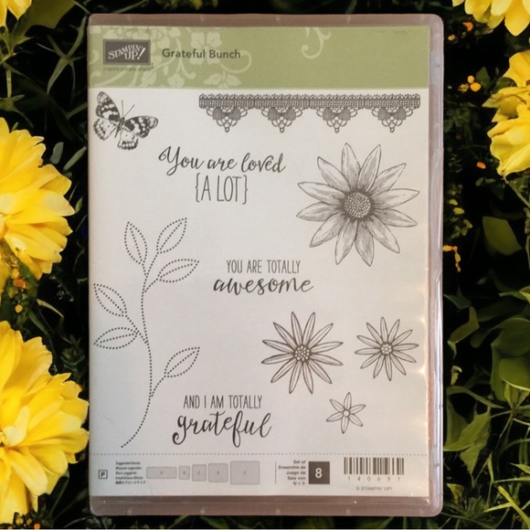 $15 each / 3 for $40 Stampin Up! Grateful Bunch Stamp Set - New - Picture 1 of 3